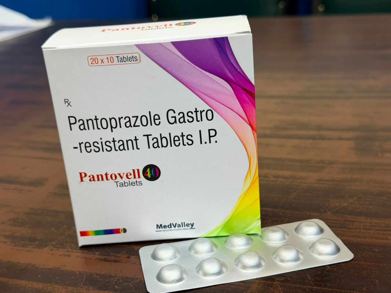 Pantovell 40 Pantoprazole Tablets packaging